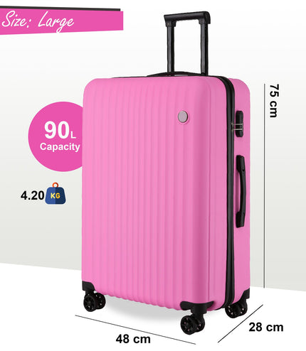 Edmonton Large Hard Shell Suitcase in Pink