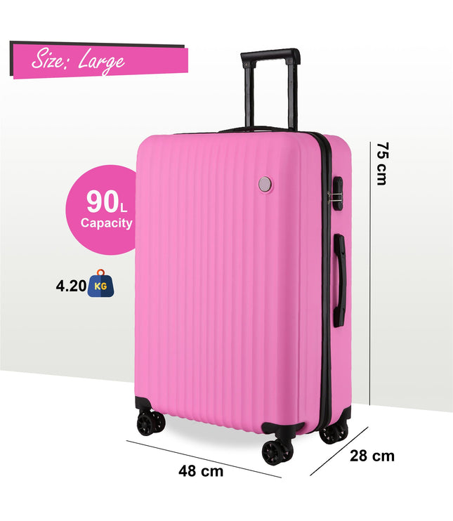 Edmonton Large Hard Shell Suitcase in Pink