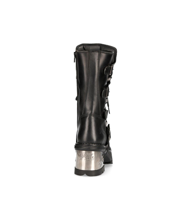 New Rock Women'S Leather Gothic Mid-Calf Boots - 373-S33