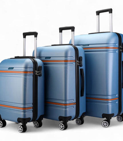 Calgary Set of 3 Hard Shell Suitcase in Blue
