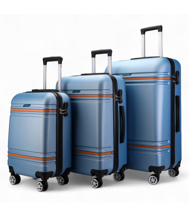 Calgary Set of 3 Hard Shell Suitcase in Blue