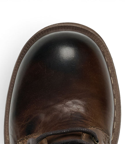 Windsorsmith Women's Brown Leather Lace-up Long Combat Boots - Roam