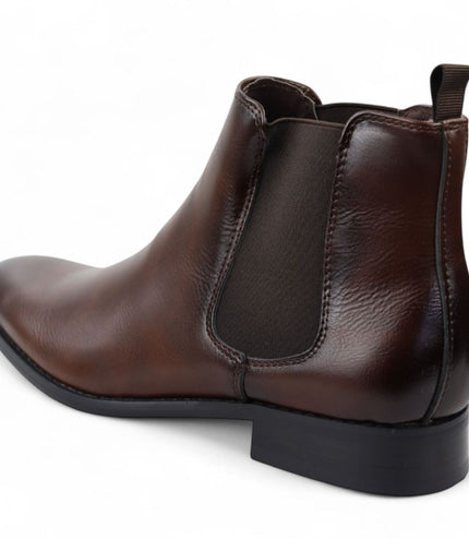 Men's Brown Chelsea Slip-On Office Ankle Boots