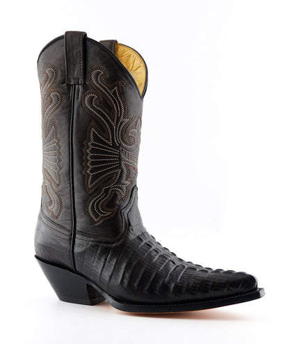 Grinders Brown Leather Western Cowboy Boots -Carolina