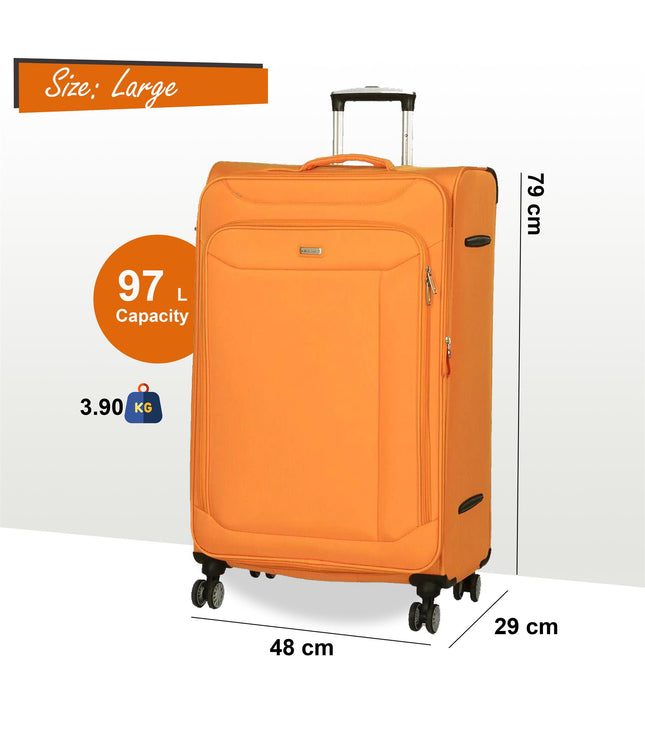 Cockermouth Large Soft Shell Suitcase in Yellow