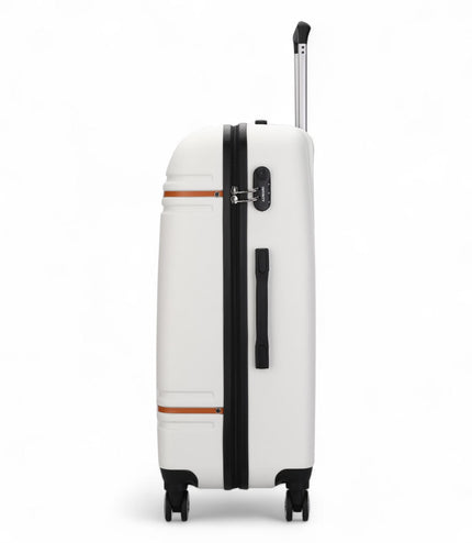 Calgary Medium Hard Shell Suitcase in Cream White
