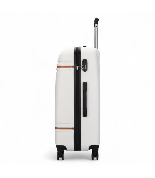 Calgary Medium Hard Shell Suitcase in Cream White