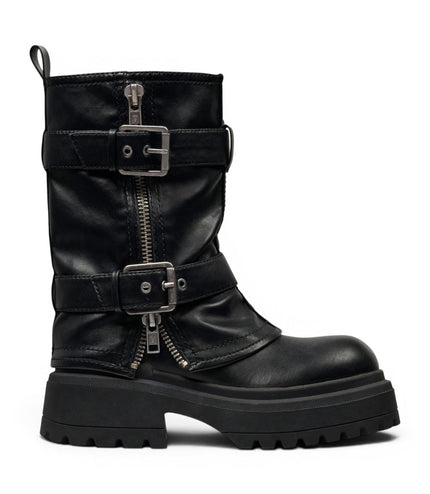 Windsorsmith Women's Black Chunky Platform Pull-On High Boots - Vendetta
