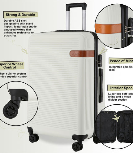 Calgary Cabin Hard Shell Suitcase in Cream