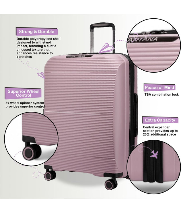 Abiko Large Hard Shell Suitcase in Pink