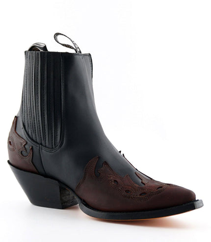 Grinders Unisex Leather Black Western Boots - Arizona Lo