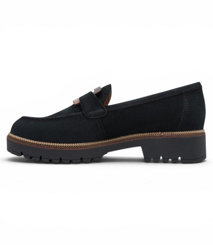 Tamaris Women's Blue Suede Leather Loafer Casual Shoes - 24722-43