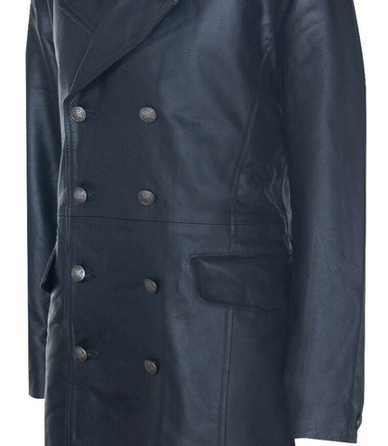 Mens Cowhide Leather Peacoat-Cordoba