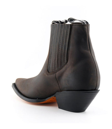 Grinders Unisex Brown Western Chelsea Boots - Mustang