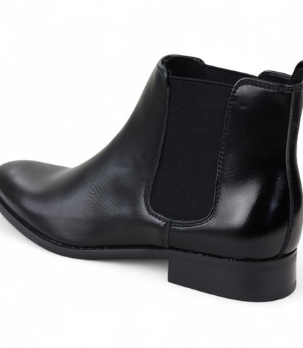 Men's Black Chelsea Slip-On Office Ankle Boots