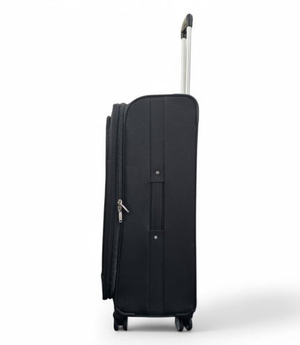 Forbes Large Soft Shell Suitcase in Black