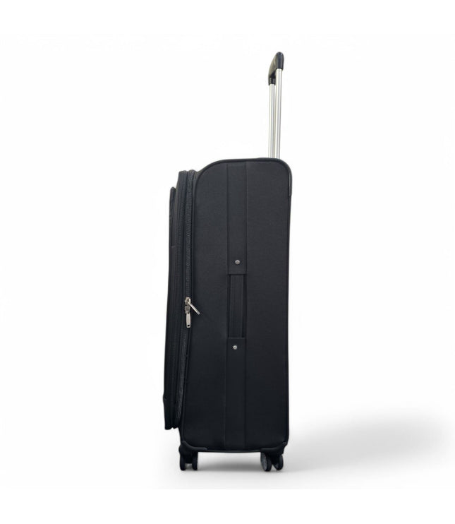 Forbes Large Soft Shell Suitcase in Black
